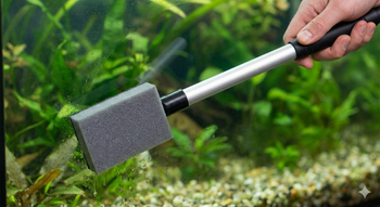 AquaDella Multi Cleany 4-in-1 Aquarium Scraper - 50cm Aluminium Handle