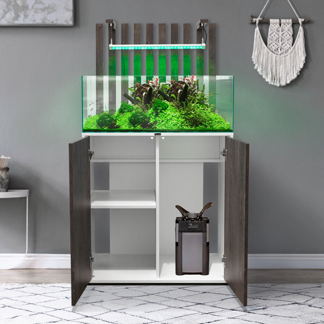 Aquatlantis Shallow Aquascape 80 Aquarium Set 93L Rimless Tank +Cabinet RGBW LED