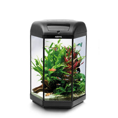 Aquael Hexset 60L Aquarium Black - FREE NEXT DAY DELIVERY
