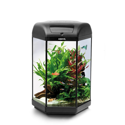 Aquael Hexset 60L Aquarium Black - FREE NEXT DAY DELIVERY