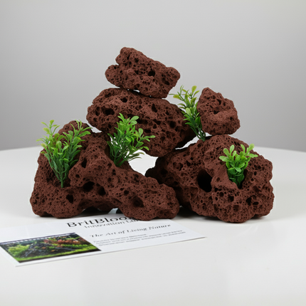 Natural Red Lava Rock Stone Porous Aquarium Fish Tank Aquascape Decor 5-20cm