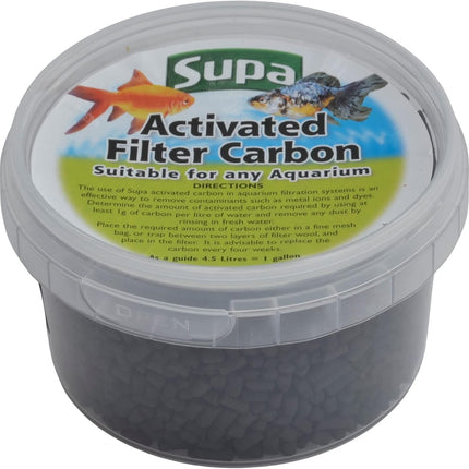 Supa Activated Filter Carbon 125g – Aquarium Water Purifier Media for Fish Tanks