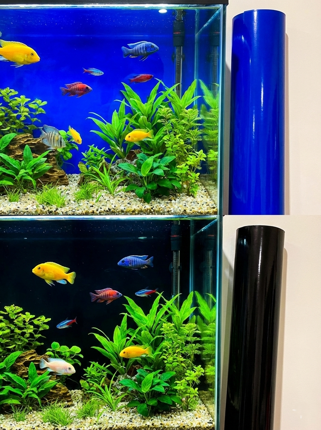 Aquarium Background AquaDella DoubleSided Durable Plastic Foil Aquarium Backdrop