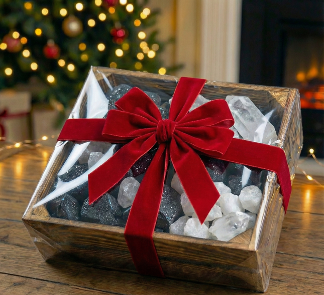 Monochrome Aquascaping Rock Set – Galaxy Black Stone, White Quartz & Black Sand