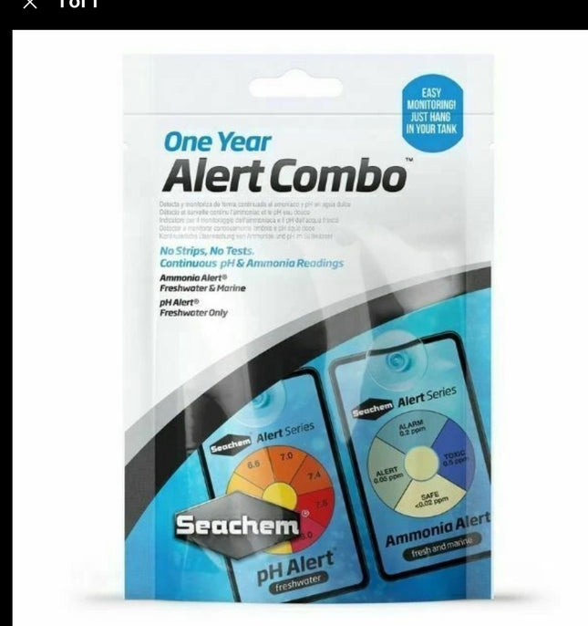 Seachem Alert Combo One Year Ammonia and Freshwater pH Monitor Pack 