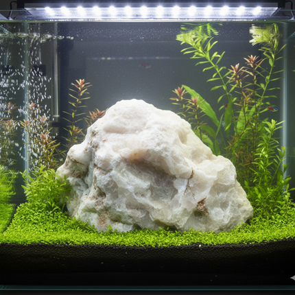 Premium Iced Rock White Aquarium Stone Decor Natural Aquascape Hardscape