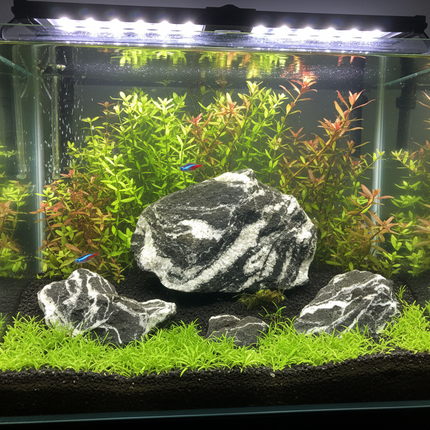 Galaxy Black Rock Aquarium Decor Stone Fish Tank Natural Aquascape Hardscape