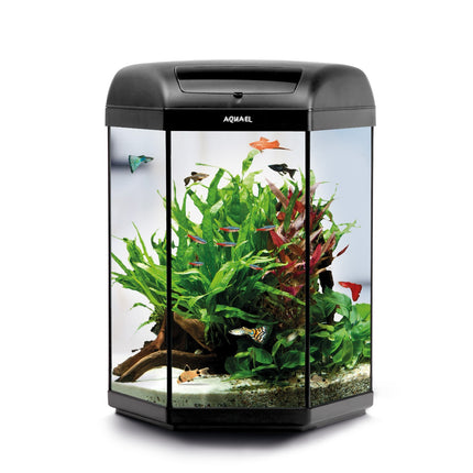 Aquael Hexset 60L Aquarium Black - FREE NEXT DAY DELIVERY