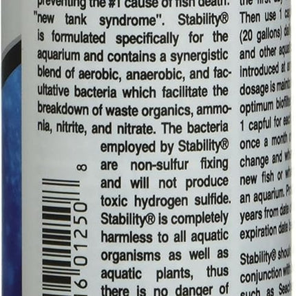 Seachem Stability Biofilter Bacteria–Safe Water Treatment for Aquarium Fish Tank