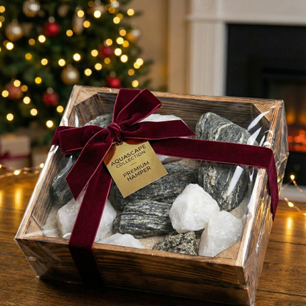 Premium Aquascaping Christmas Hamper | Wooden Stone, White Quartz, Speckled Sand