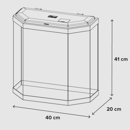 Aquatlantis Explorer Rome 30L Aquarium Fish Tank with Safe LED & Bio Filter 200