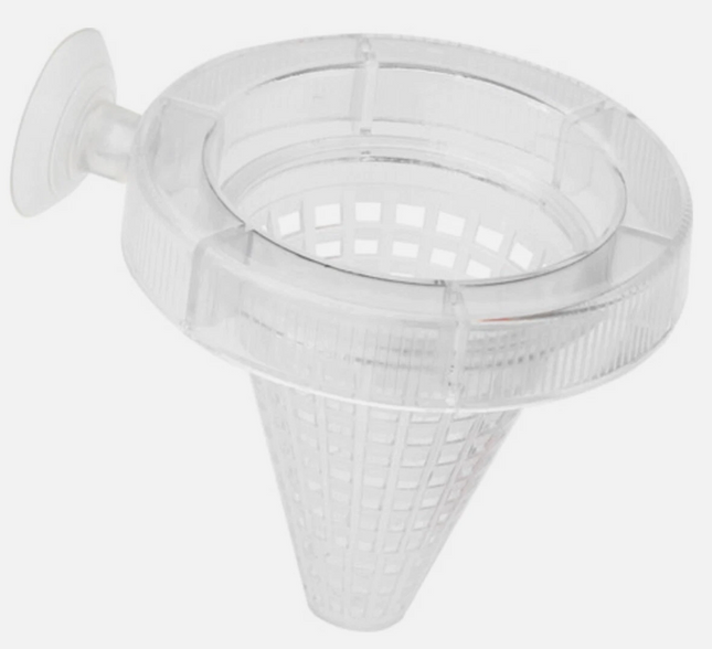 Aqua Della Tubifex Food Sieve 7 Cm With Suction Cup For Fish - Transparent x 2