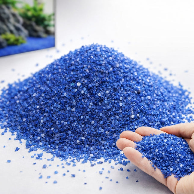 Royal Blue Quartz Aquarium Sand – Premium Decorative Substrate For Aquariums 