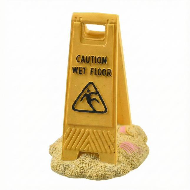 Aquarium Decorations Warning Signs – Fish Tank Ornaments for Kids – 4 Designs