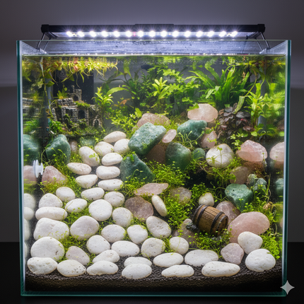 Rose/ White/ Green Quartz Aquatic Rock Natural Aquarium Stone Aquascaping Decor
