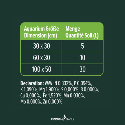Dennerle Plants Soil 3L - Active Aquarium Substrate - Lowers pH/KH