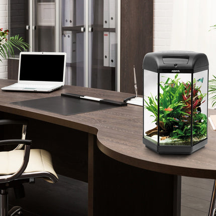 Aquael Hexset 60L Aquarium Black - FREE NEXT DAY DELIVERY