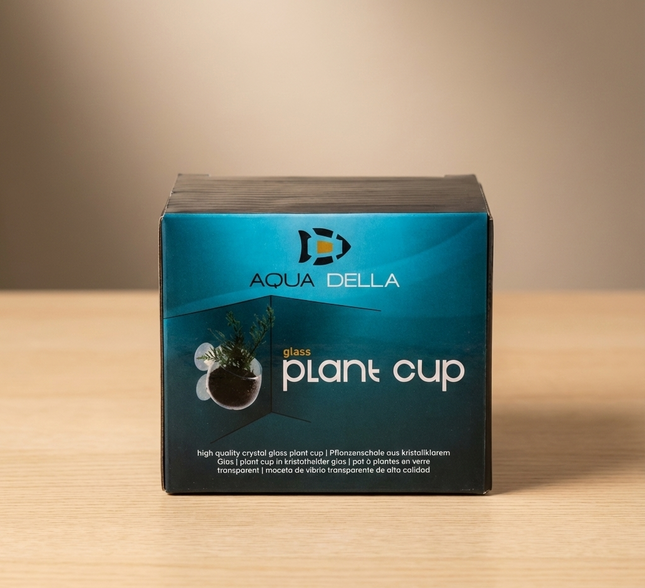 AquaDella Glass Plant Cup - Crystal Clear Aquarium Pot & Coral Frag Holder