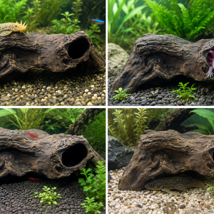 Ceramic Branch Hide – Natural Driftwood Cave for Aquariums & Terrariums