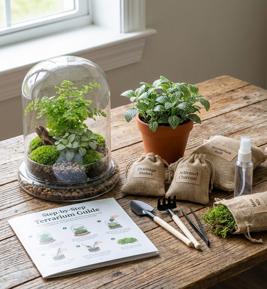 All-in-One Terrarium Kit with Plant