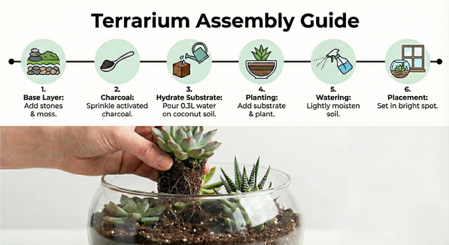 All-in-One Terrarium Kit with Plant