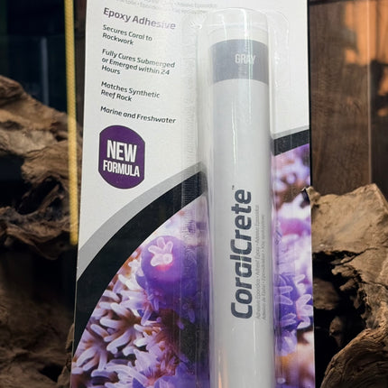 Seachem Coral Crete Epoxy Adhesive Gray – Aquarium Coral Frag Mounting Putty