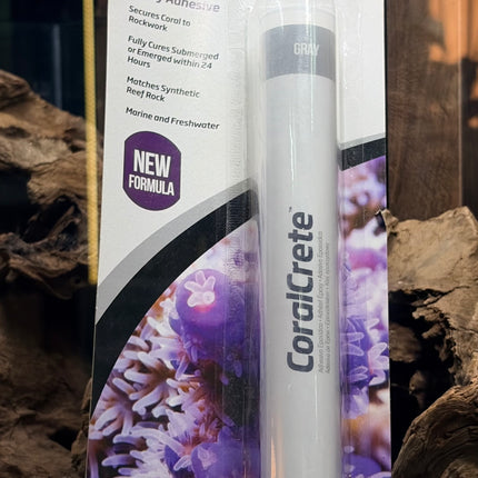 Seachem Coral Crete Epoxy Adhesive Gray – Aquarium Coral Frag Mounting Putty