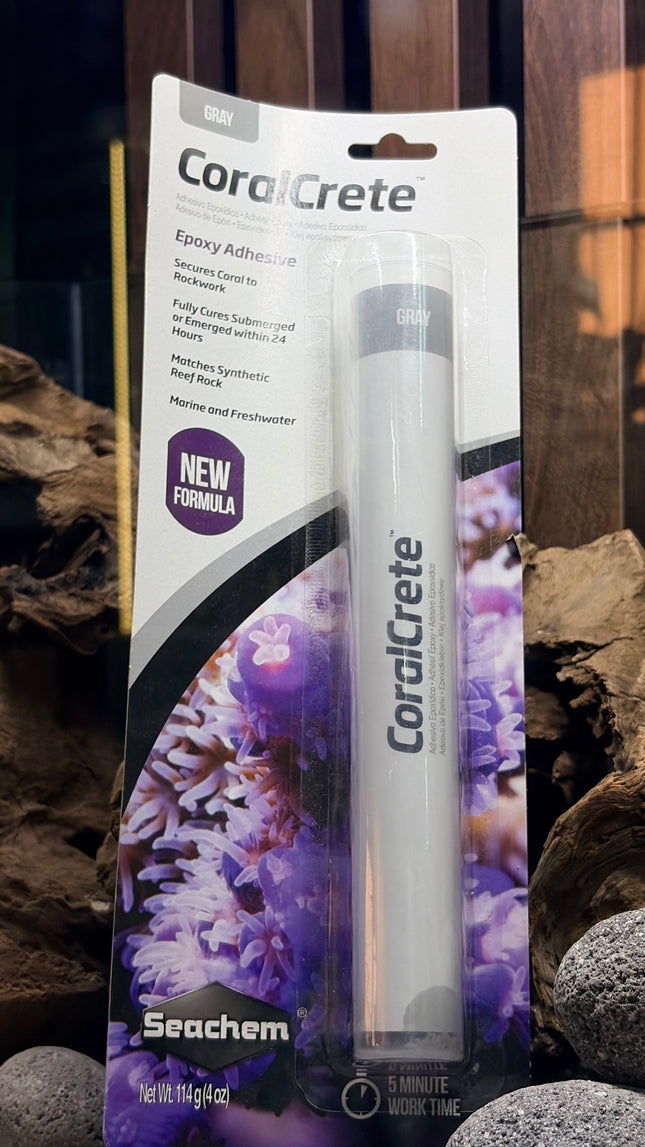 Seachem Coral Crete Epoxy Adhesive Gray – Aquarium Coral Frag Mounting Putty
