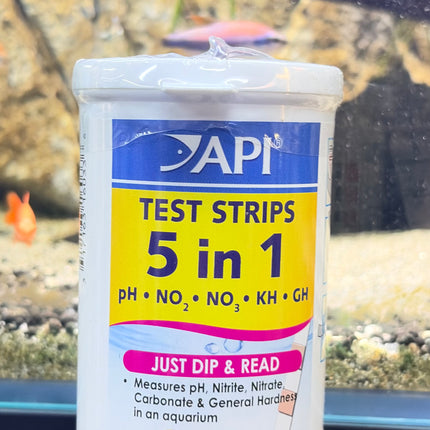 API 5 in 1 Test Strips – 100 Fast & Accurate Aquarium Water Tests