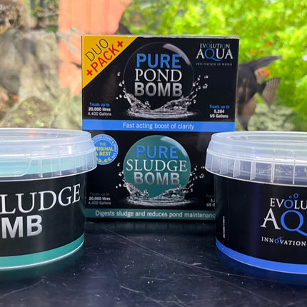 Evolution Aqua Pure Pond & Sludge Bomb Duo Pack – Water Clarifier & Sludge Remover