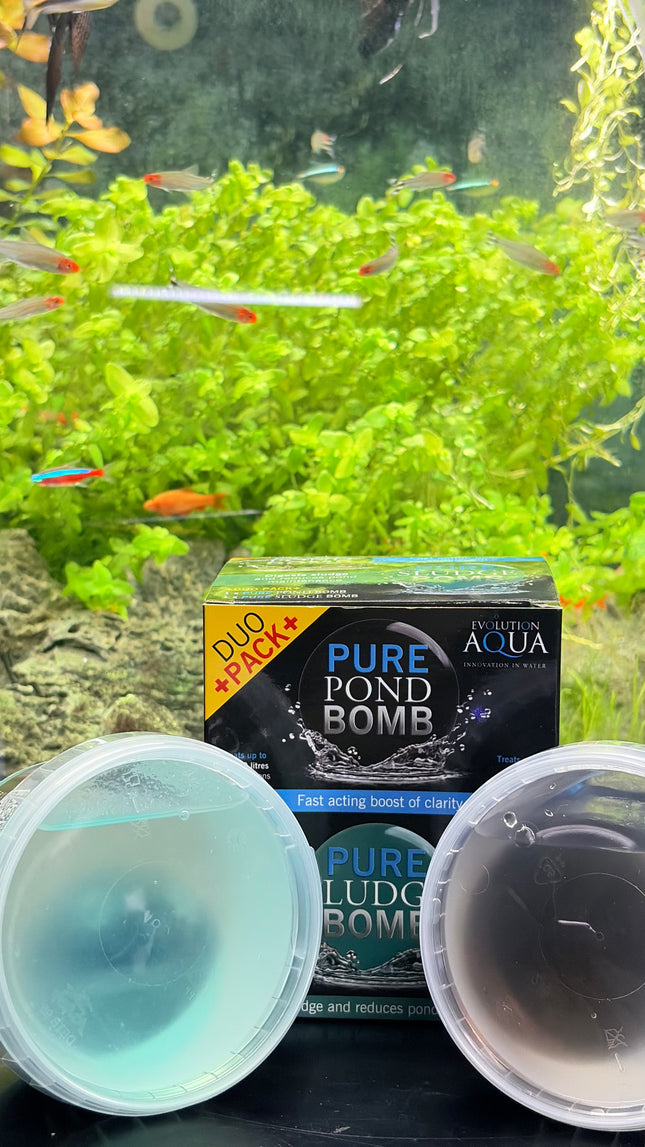 Evolution Aqua Pure Pond & Sludge Bomb Duo Pack – Water Clarifier & Sludge Remover