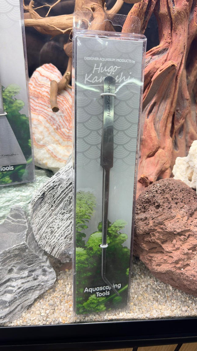 Hugo Kamishi Angled Tip Aquascaping Tweezers – Stainless Steel Pinsettes