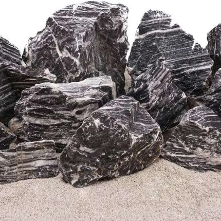 Black Cloudy Rock – Premium Aquascaping Hardscape Stone