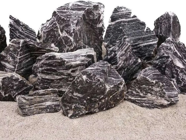 Black Cloudy Rock – Premium Aquascaping Hardscape Stone